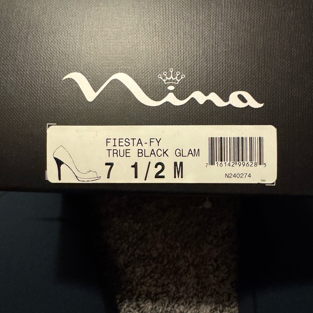 Nina True Black Glam Heels